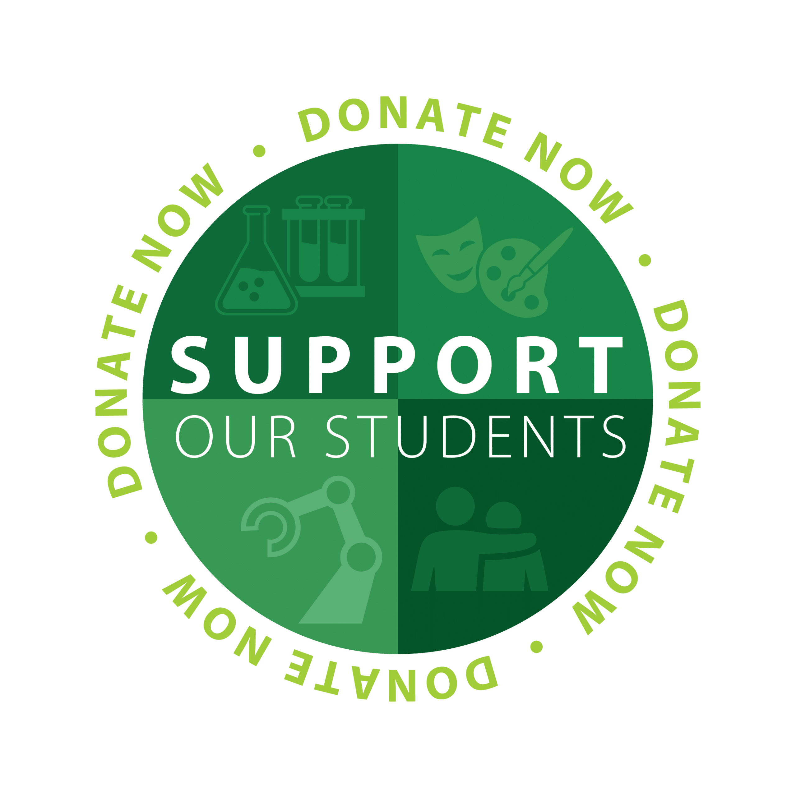 Logo for the Support Our Students fundraising campaign